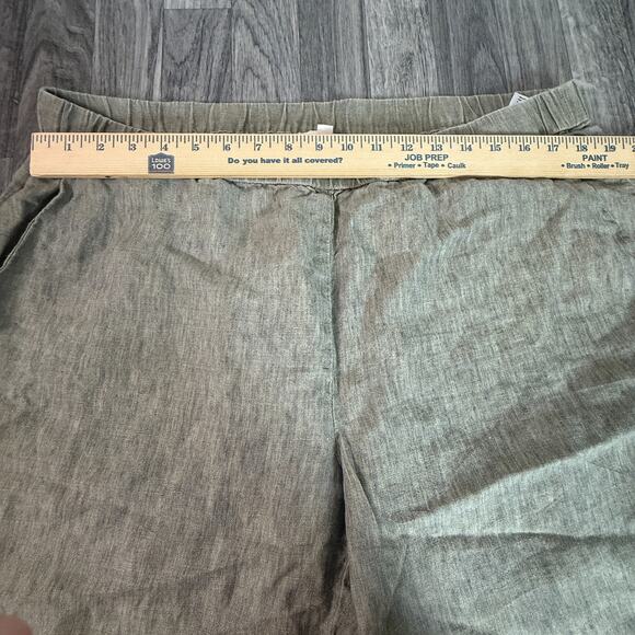 EILEEN FISHER 100% Organic Linen Pull-On Pants Women’s Relaxed Wide Leg - Picture 2 of 7